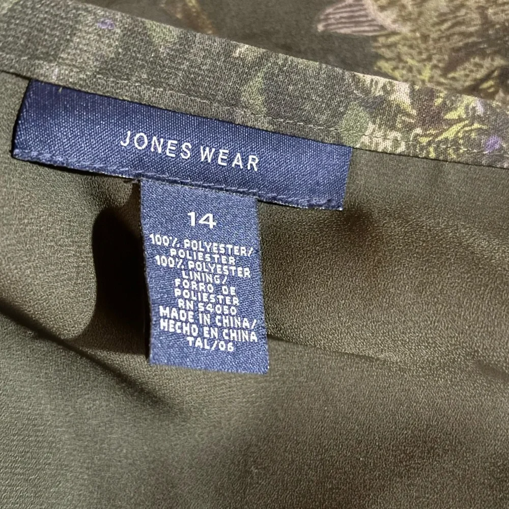 Jones Wear Plus‎ Size Floral Georgette Midi Skirt